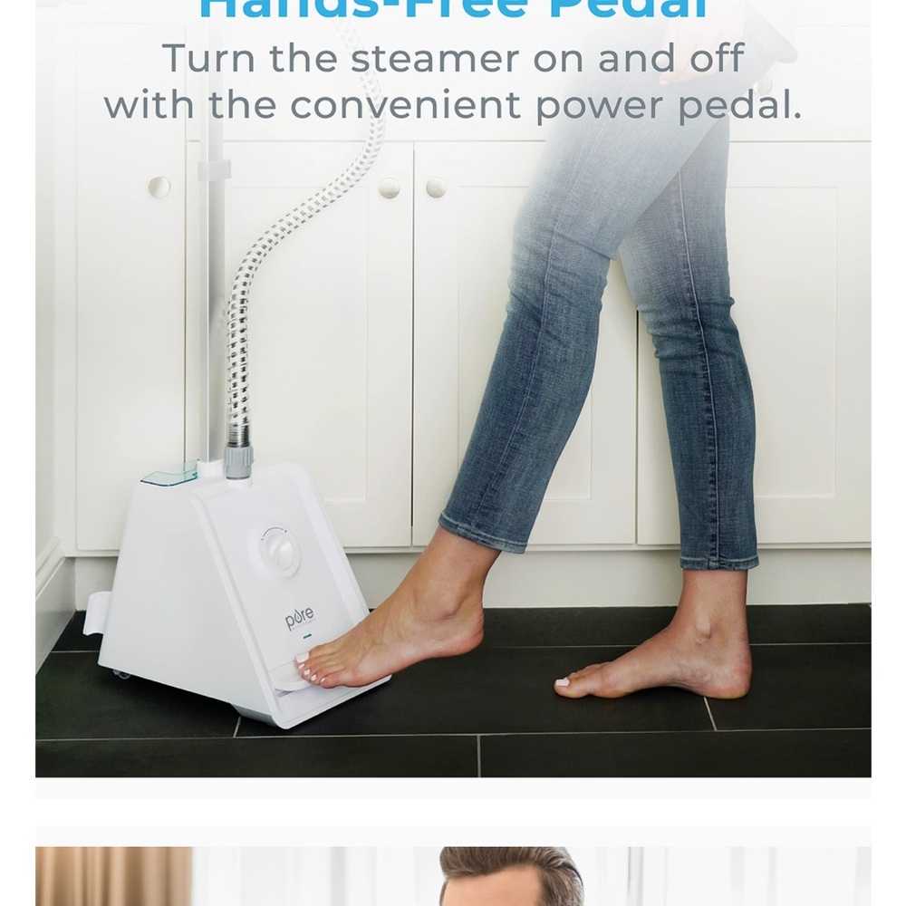 Gently Used Pure Enrichment Wheeled Garment Steamer & NEW NORI Fabric Shaver - Picture 6 of 7